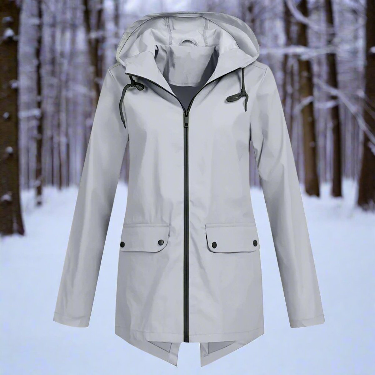 Lorraine | Veste imperméable longue à capuche