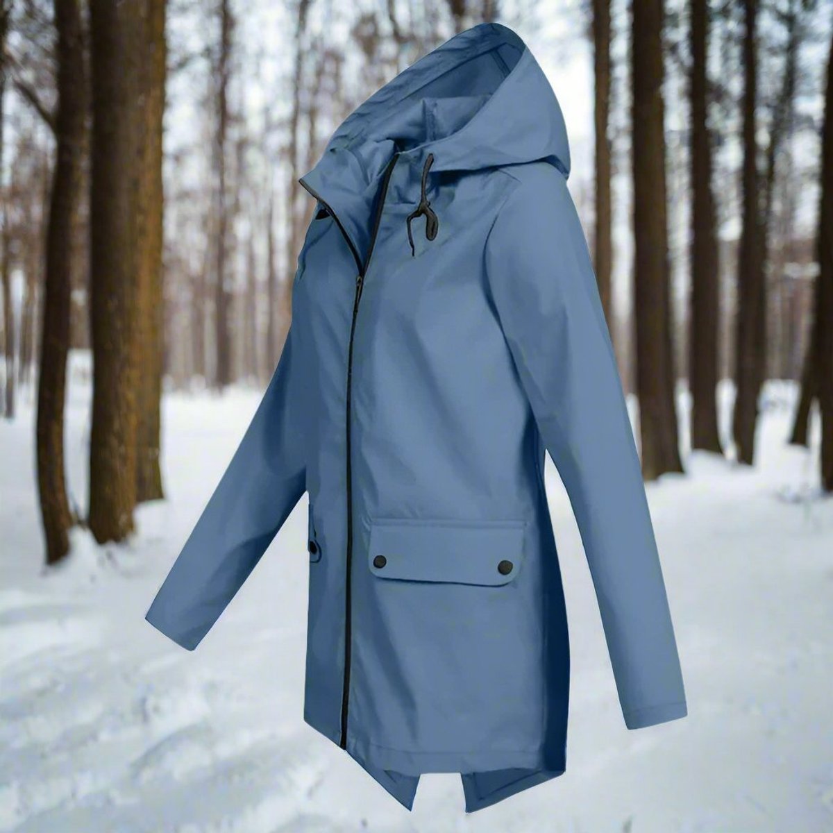 Lorraine | Veste imperméable longue à capuche