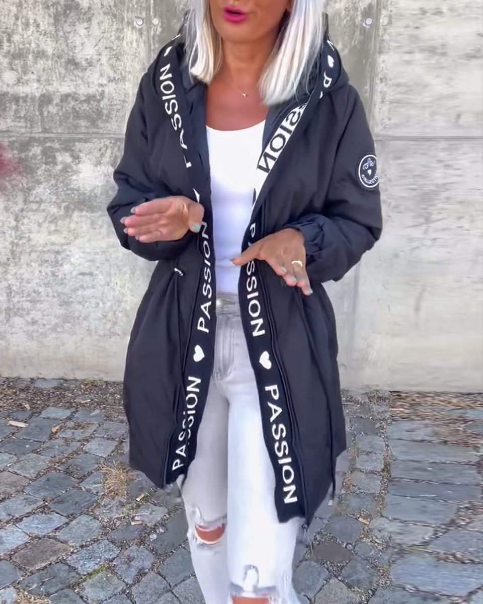 Camila | Parka midi à capuche et cordon de serrage