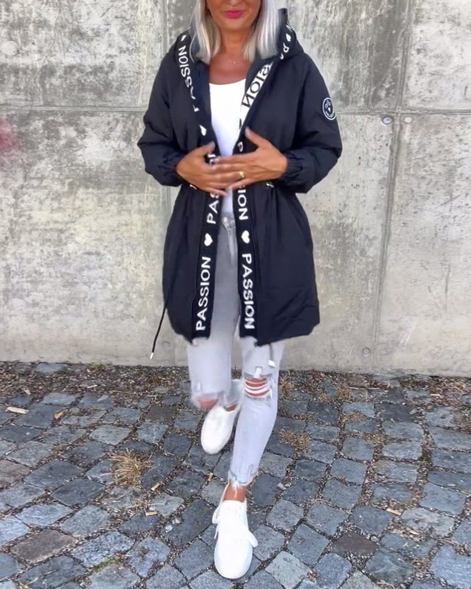 Camila | Parka midi à capuche et cordon de serrage