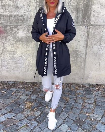Camila | Parka midi à capuche et cordon de serrage
