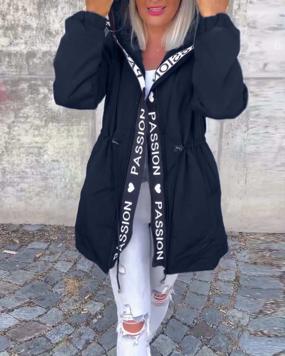 Camila | Parka midi à capuche et cordon de serrage