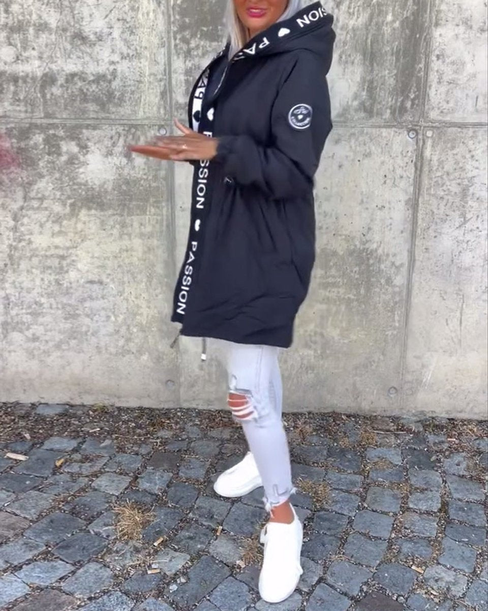 Camila | Parka midi à capuche et cordon de serrage