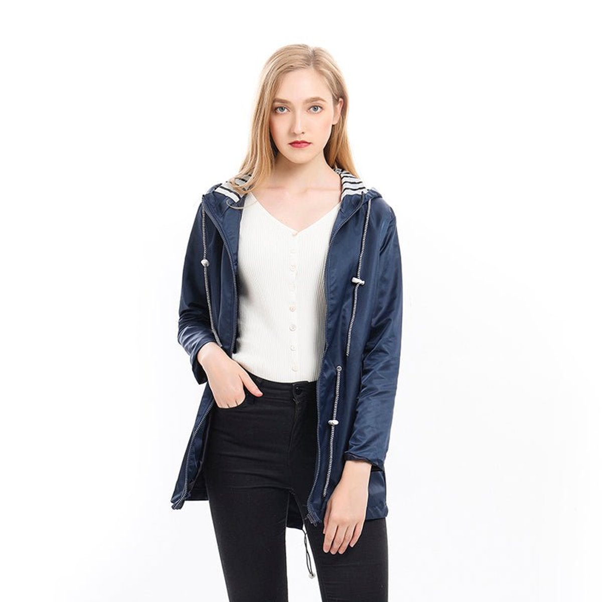 Margaret | Imperméable à capuche et cordon de serrage