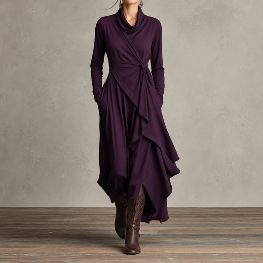 Diletta Incrocio | Robe maxi drapée à nœud latéral